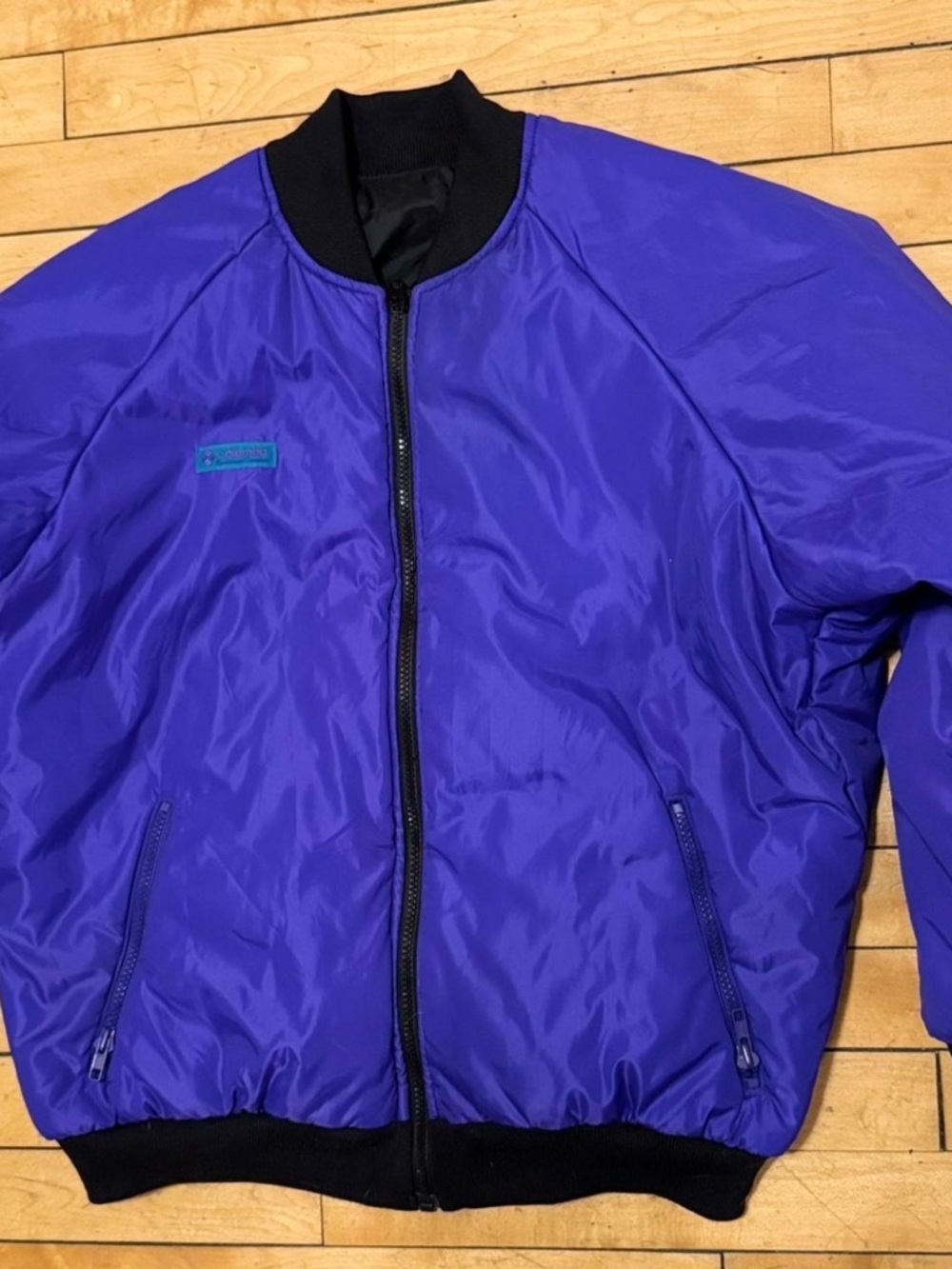 Columbia Women’s Reversible Radial Sleeve Purple/Black Bomber Jacket Size L